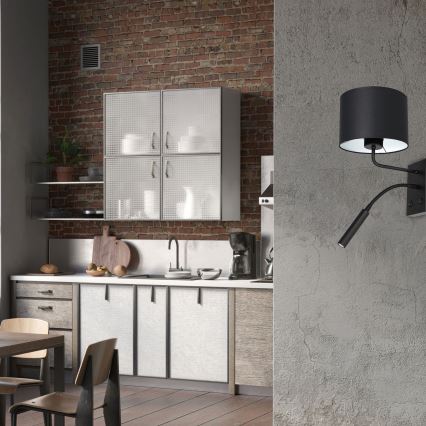 Настенная лампа ARDEN 1xE27/60W+1xG9/8W/230V черный/белый