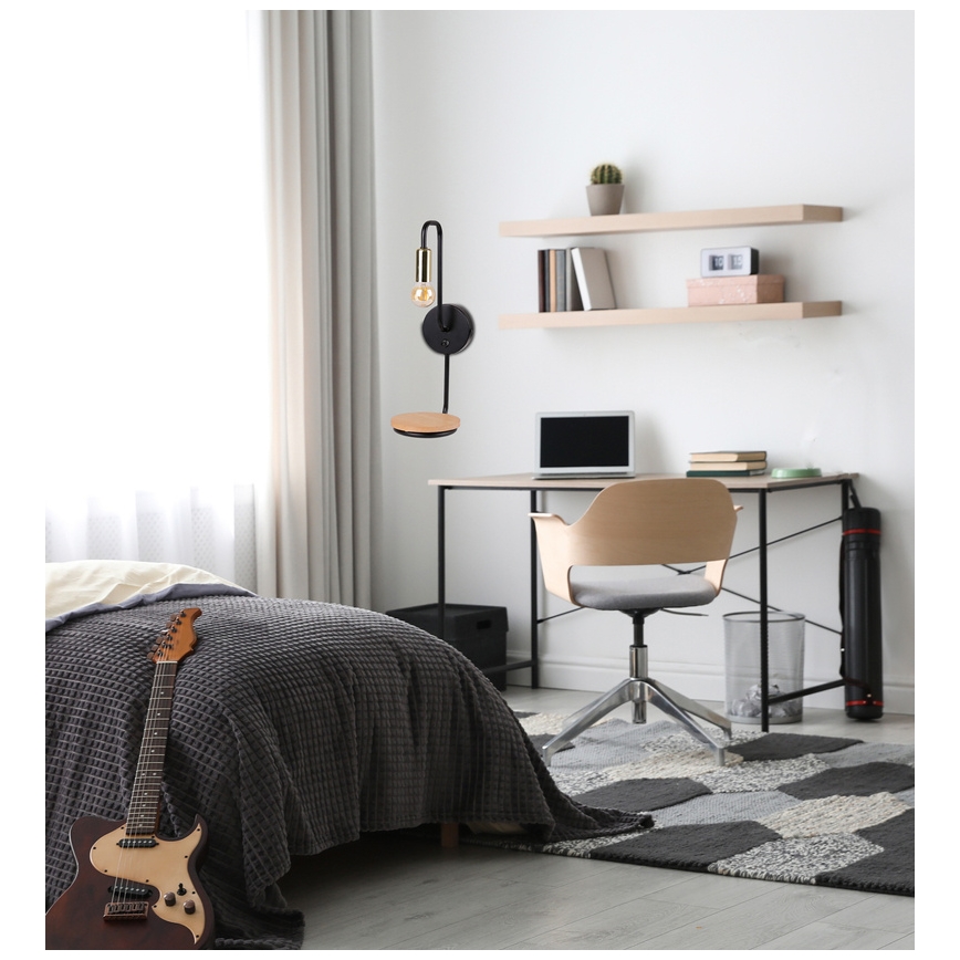 Настенная лампа BIPI 1xE14/40W/230V черный