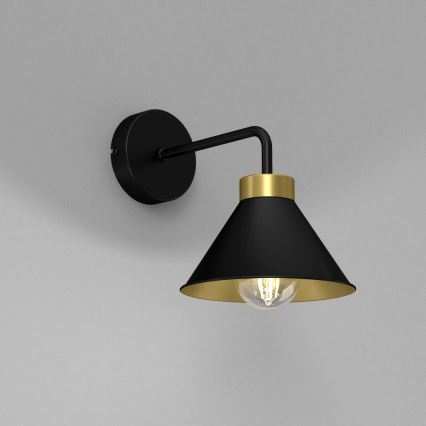 Настенная лампа DEMET 1xE27/60W/230V черная/золотая
