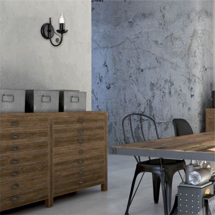 Настенная лампа DONATO 1xE14/40W/230V черный