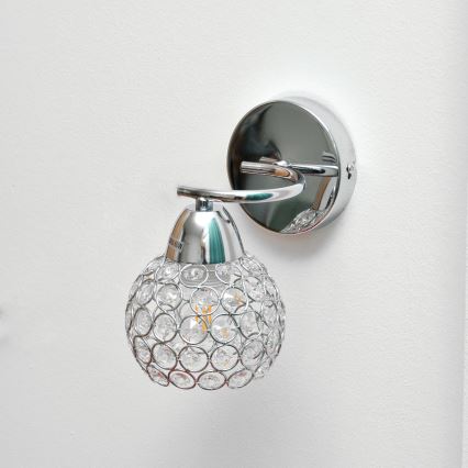 Настенная лампа DORIS 1xE27/15W/230V блестящий хром/прозрачный