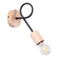 Настенная лампа EMBER 1xE27/15W/230V черный/бежевый/бук