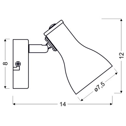 Настенная лампа JULIE 1xE14/40W/230V серая