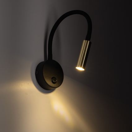 Настенная лампа LAGOS 1xG9/3W/230V черный/золотистый