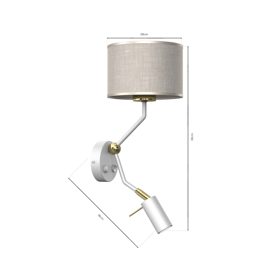 Настенная лампа LINO 1xE27/40W/230V + 1xGU10/MR11/7W