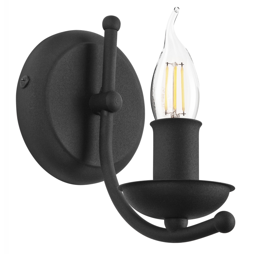 Настенная лампа LUCY 1xE14/60W/230V черный