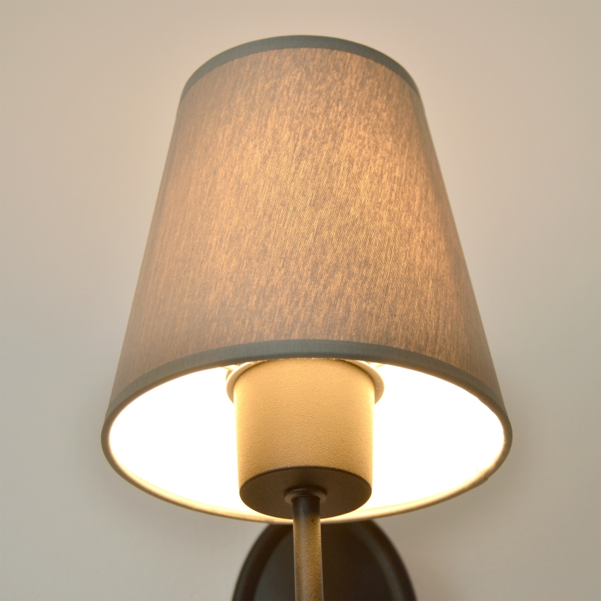 Настенная лампа MALBO 1xE27/15W/230V серый/черный