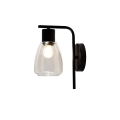 Настенная лампа MOLDO 1xE27/40W/230V черный/прозрачный