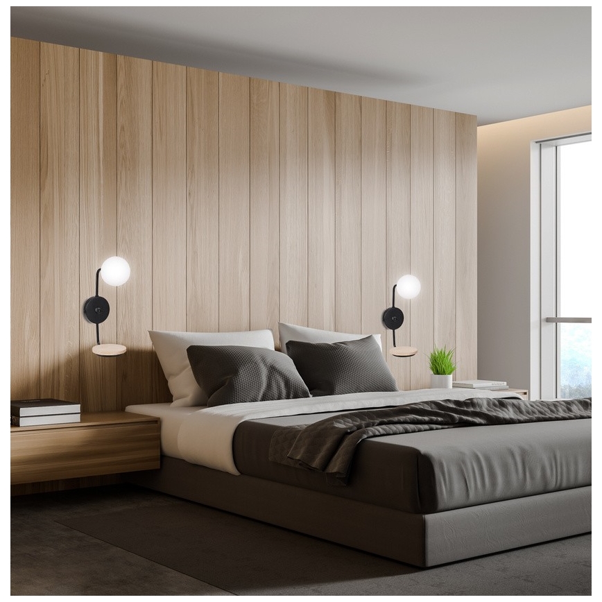 Настенная лампа PONIO 1xG9/25W/230V черный/бук