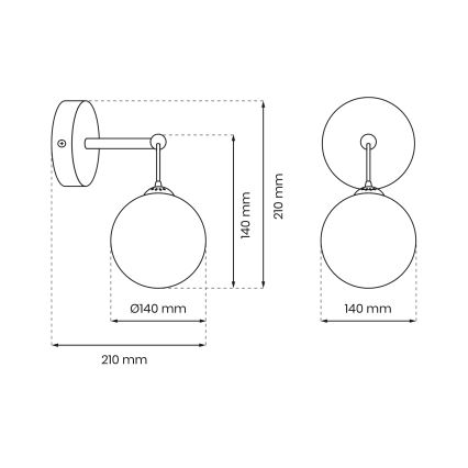 Настенная лампа REFLEX 1xE14/40W/230V