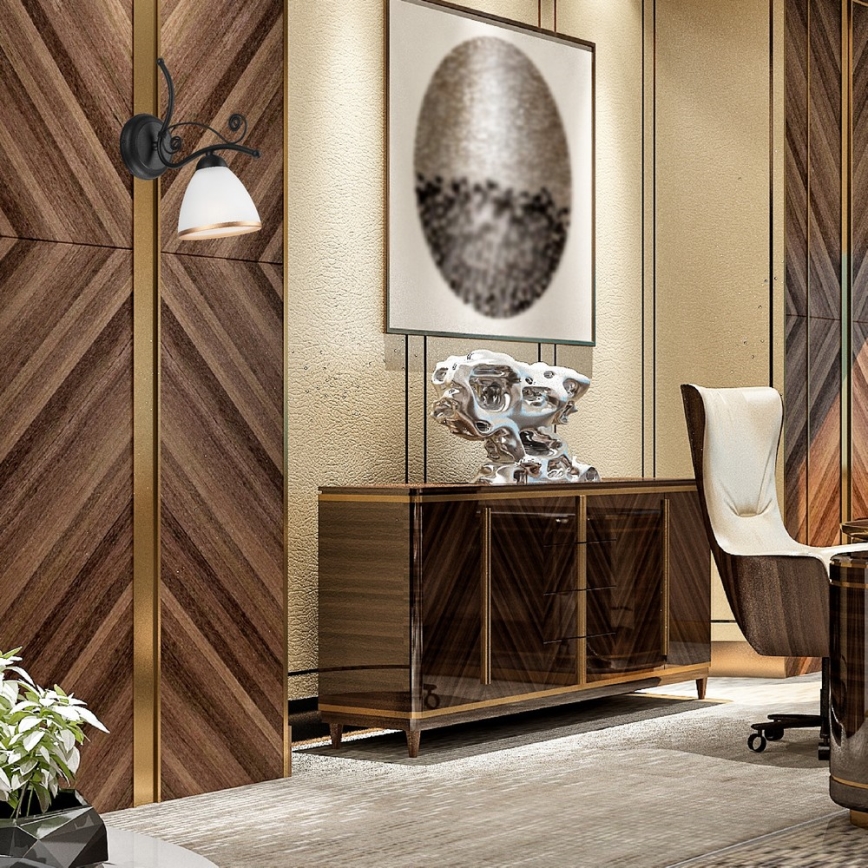 Настенная лампа RETRO II 1xE27/60W/230V матовый черный