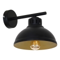 Настенная лампа SVEN 1xE27/15W/230V черный/золотистый