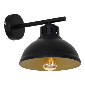 Настенная лампа SVEN 1xE27/15W/230V черный/золотистый