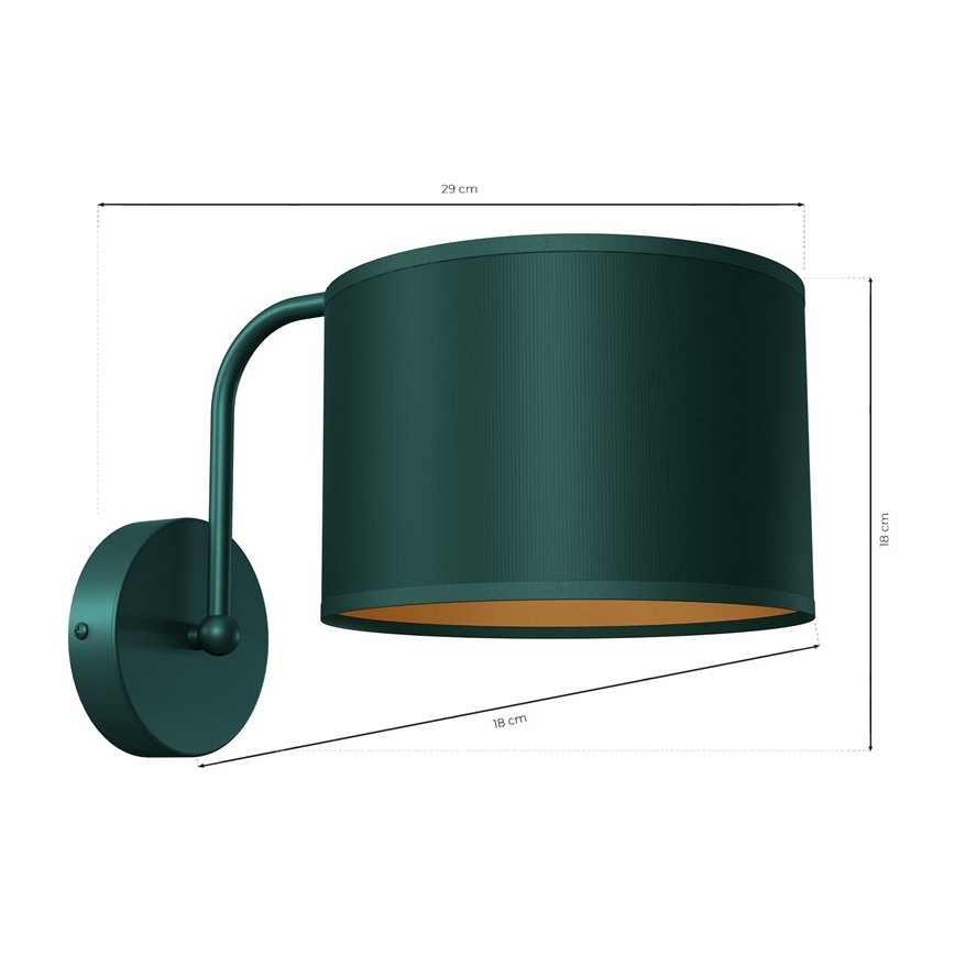 Настенная лампа VERDE 1xE27/60W/230V зеленая