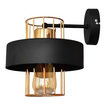Настенная лампа VOLTA 1xE27/15W/230V 23 cm черная/золотая