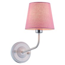 Настенная лампа YORK 1xE14/60W/230V розовая/белая