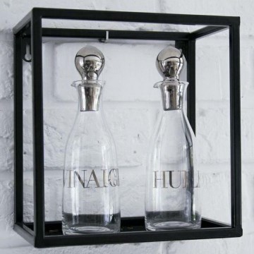 Настенная полка 20x20 см черного цвета