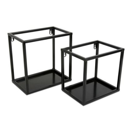 Настенная полка 20x20 см черного цвета