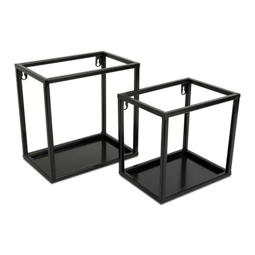 Настенная полка 20x20 см черного цвета