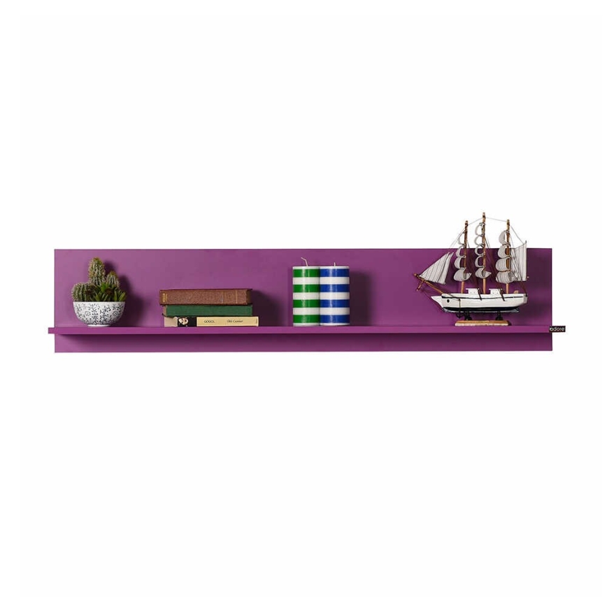 Настенная полка 25x120 см фиолетовый