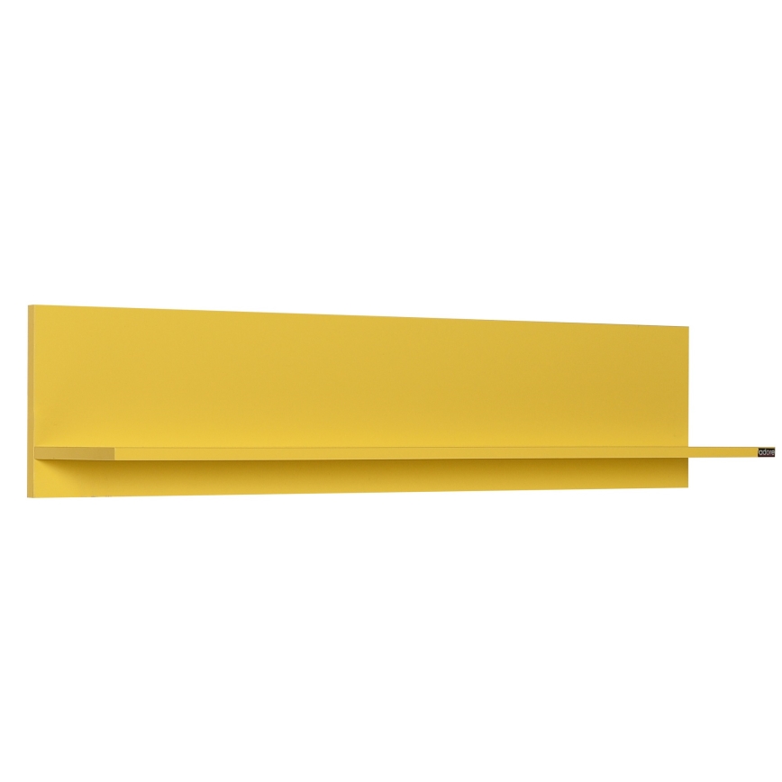 Настенная полка 25x120 см желтый