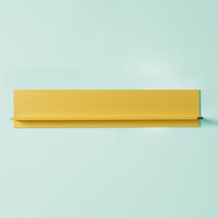 Настенная полка 25x120 см желтый