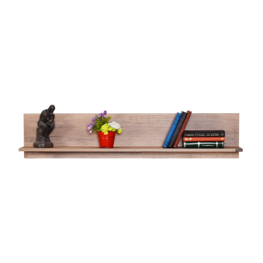 Настенная полка 25x120 см коричневый