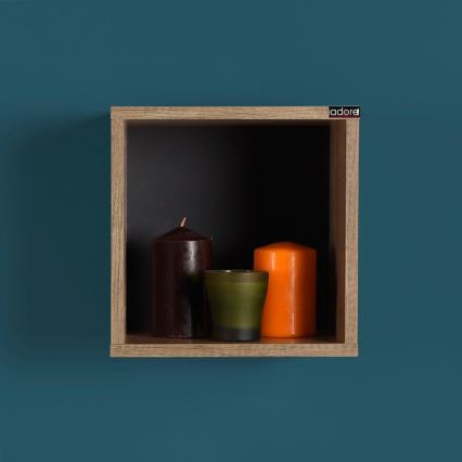 Настенная полка 33x33 см коричневый