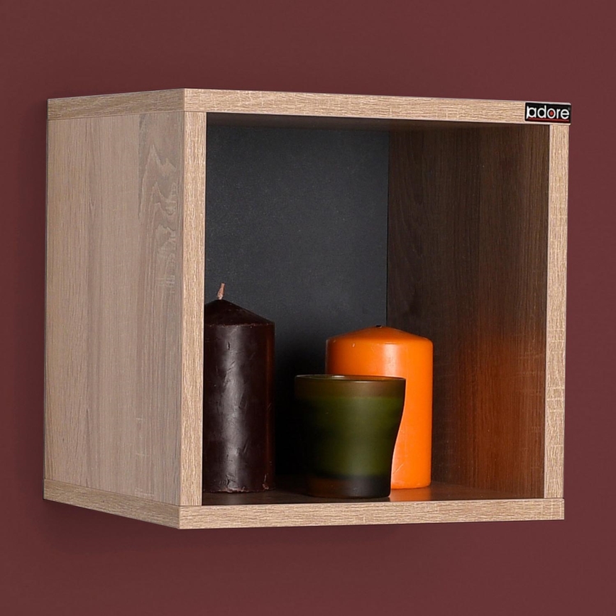 Настенная полка 33x33 см коричневый