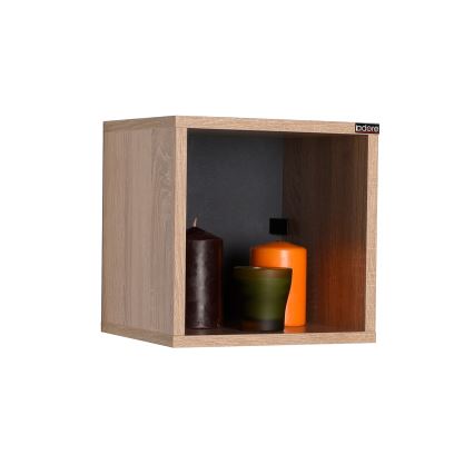Настенная полка 33x33 см коричневый