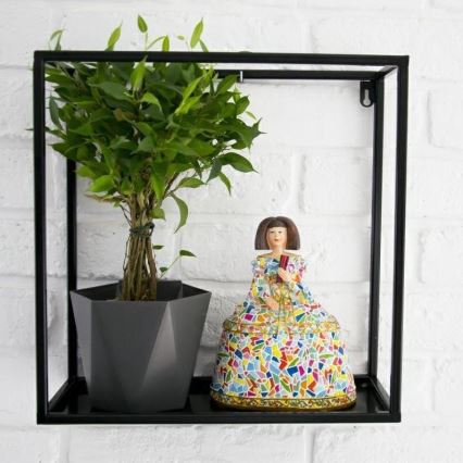 Настенная полка 35x35 см черного цвета