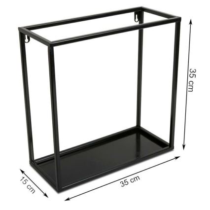 Настенная полка 35x35 см черного цвета