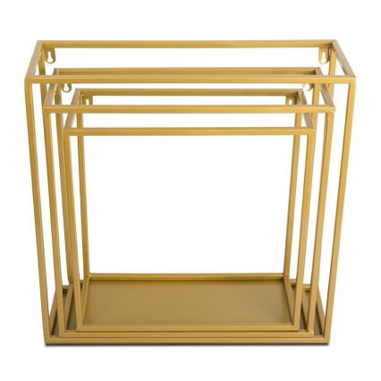 Настенная полка 35x35 см золотая