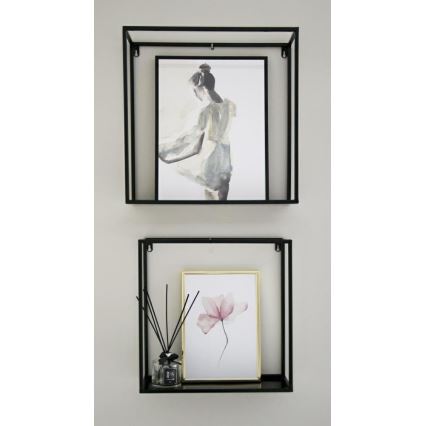 Настенная полка 45x45 см черного цвета