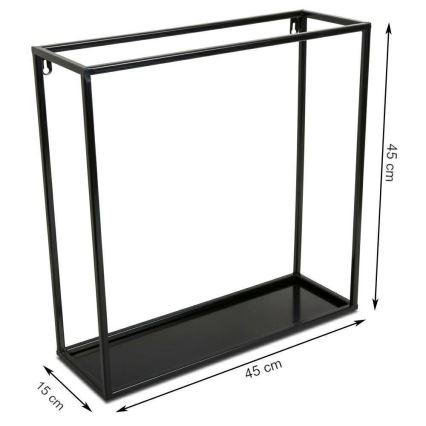 Настенная полка 45x45 см черного цвета