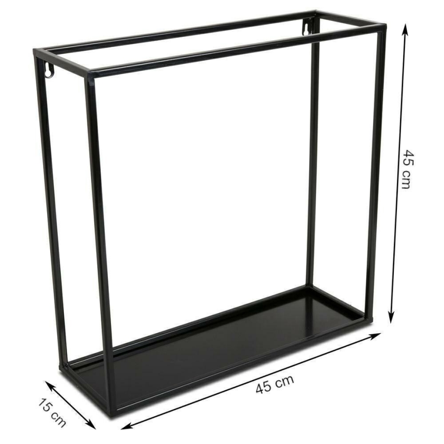 Настенная полка 45x45 см черного цвета