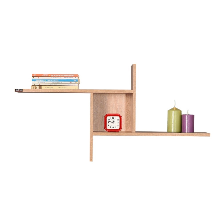 Настенная полка 50x100 см коричневая