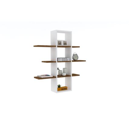 Настенная полка ARDO 101x96 см белый/коричневый
