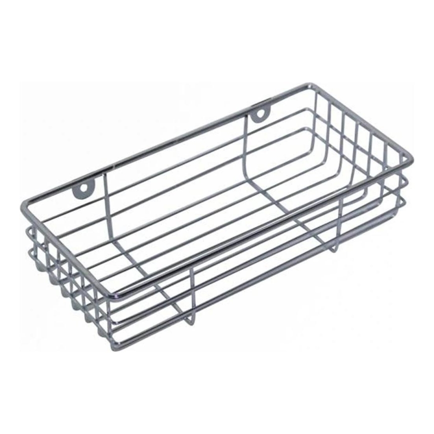 Настенная полка для душа 12x25 см, полированный хром