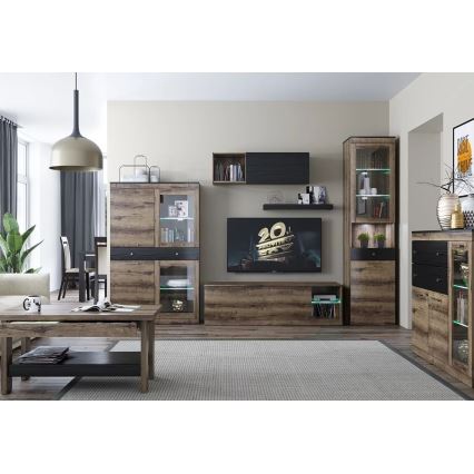 Настенная полка LANDU 6x80 см дуб монастырский