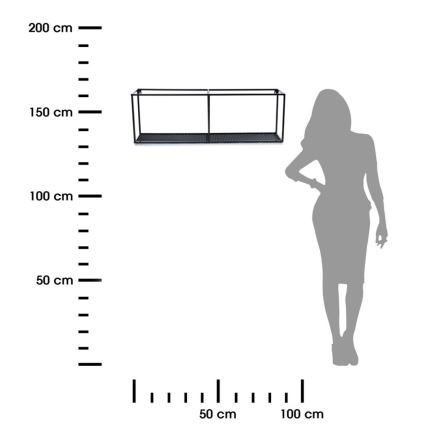 Настенная полка LOFT 30x90 см