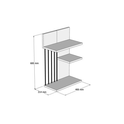 Настенная полка NEZMA 60x40 см бежевая/антрацит