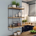 Настенная полка PULALIS 66x40 см коричневый/черный