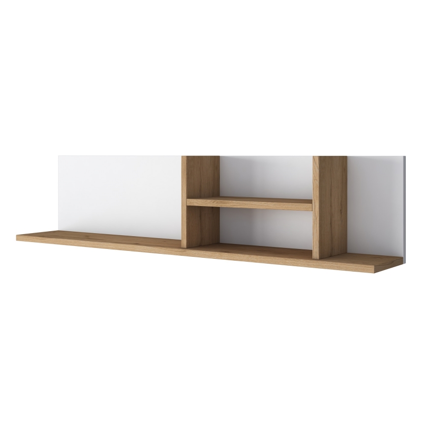 Настенная полка RANI 120x25 см бежевый/белый