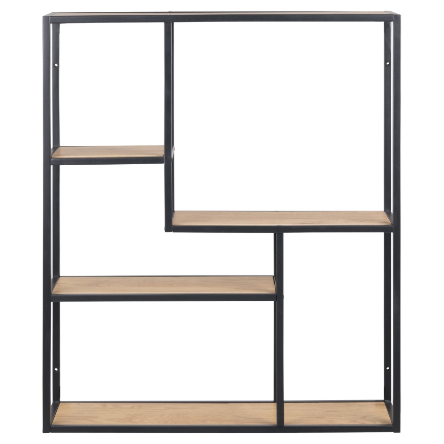 Настенная полка SARON дуб/чёрный