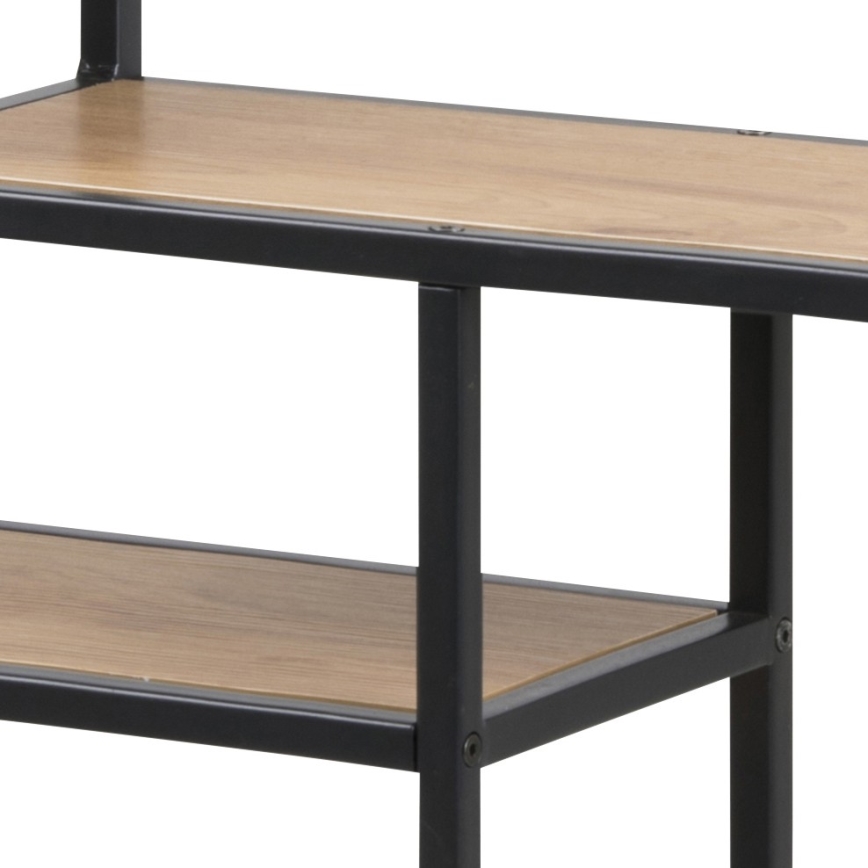 Настенная полка SARON дуб/чёрный