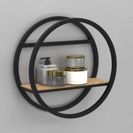 Настенная полка SHELF диаметр 39,5 см дуб