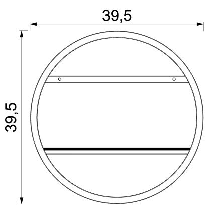 Настенная полка SHELF диаметр 39,5 см дуб