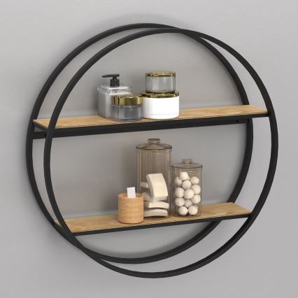 Настенная полка SHELF диаметр 62,5 см дуб