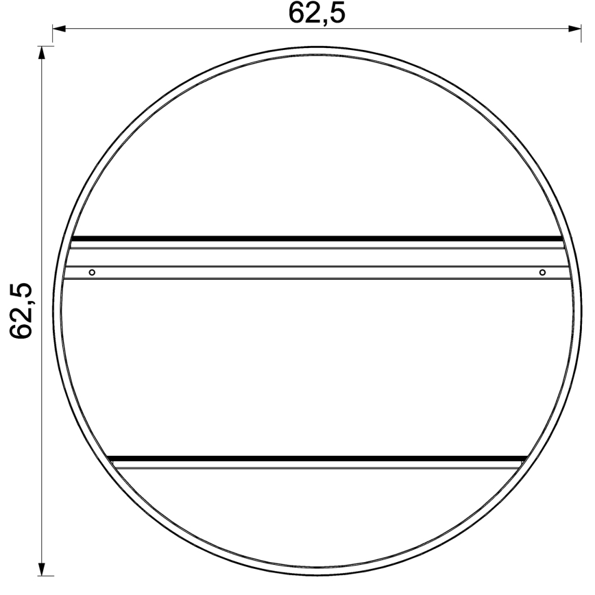 Настенная полка SHELF диаметр 62,5 см дуб